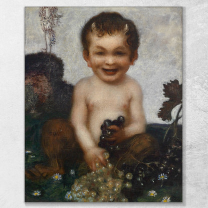 Giovane Fauno Franz von Stuck fvs45 quadro stampato su tela