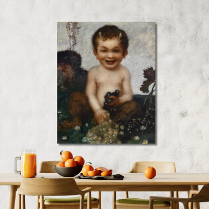 Giovane Fauno Franz von Stuck fvs45 quadro stampato su tela