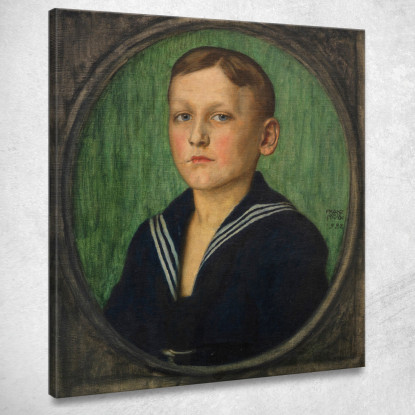 Ritratto Di Un Ragazzo Heinrich Butzer Franz von Stuck fvs46 quadro stampato su tela