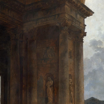 L'Obelisco Hubert Robert hrb105 quadro stampato su tela