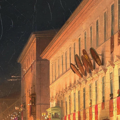 Carnevale A Roma La Festa Dei Moccoletti Ippolito Caffi icf6 quadro stampato su tela