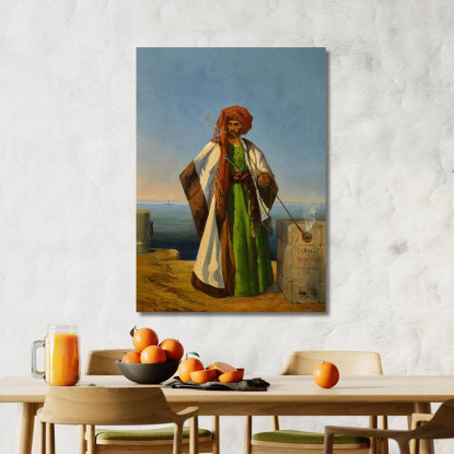 Il Mercante Di Tabacco Ippolito Caffi icf25 quadro stampato su tela