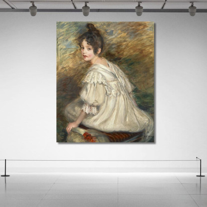 Ragazza In Abito Bianco Jacques-Émile Blanche jeb7 quadro stampato su tela