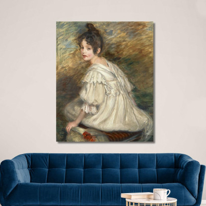Ragazza In Abito Bianco Jacques-Émile Blanche jeb7 quadro stampato su tela