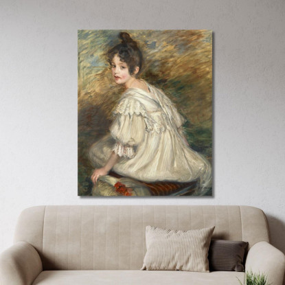 Ragazza In Abito Bianco Jacques-Émile Blanche jeb7 quadro stampato su tela