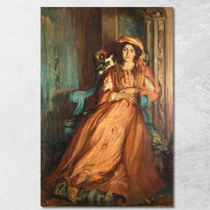 Ritratto Di Mabel Dodge A Villa Curonia Jacques-Émile Blanche jeb34 quadro stampato su tela