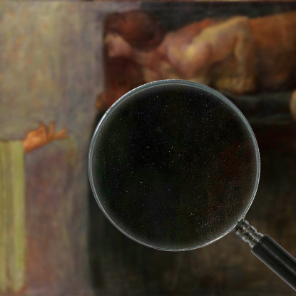 Edipo Risolve Il Mistero Della Sfinge Franz von Stuck fvs61 quadro stampato su tela