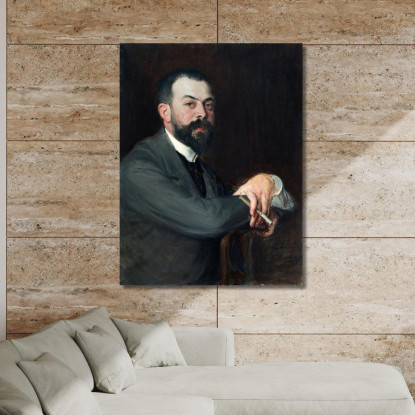 Ritratto Del Signor Léon Pissard Young Jacques-Émile Blanche jeb39 quadro stampato su tela