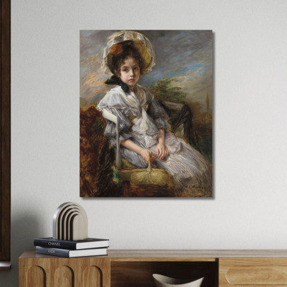 La Piccola Zelinska Nel Cestino Jacques-Émile Blanche jeb46 quadro stampato su tela