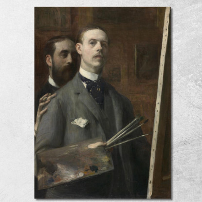 Autoritratto Con Raffaello De Ochoa Jacques-Émile Blanche jeb52 quadro stampato su tela