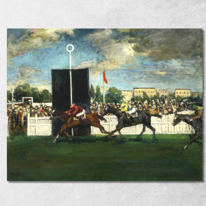 Il Traguardo Di Un Ippodromo Inglese Jacques-Émile Blanche jeb54 quadro stampato su tela