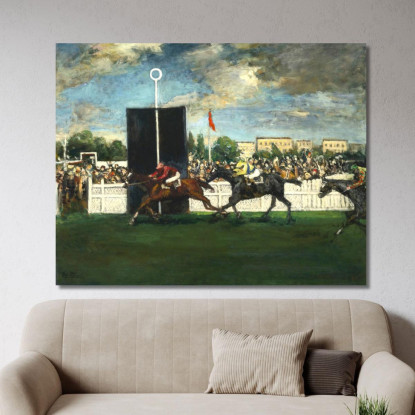 Il Traguardo Di Un Ippodromo Inglese Jacques-Émile Blanche jeb54 quadro stampato su tela