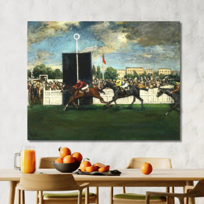 Il Traguardo Di Un Ippodromo Inglese Jacques-Émile Blanche jeb54 quadro stampato su tela