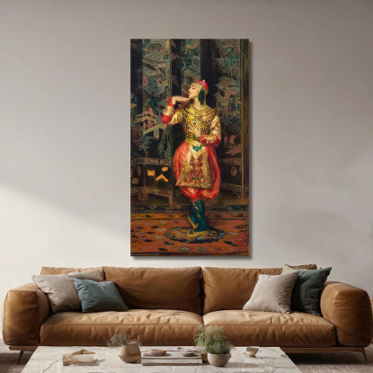 Vaslav Nijinsky In Danse Siamoise' Jacques-Émile Blanche jeb55 quadro stampato su tela