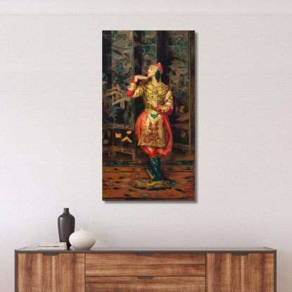 Vaslav Nijinsky In Danse Siamoise' Jacques-Émile Blanche jeb55 quadro stampato su tela