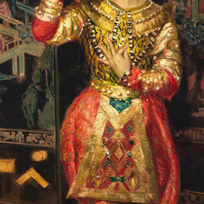 Vaslav Nijinsky In Danse Siamoise' Jacques-Émile Blanche jeb55 quadro stampato su tela