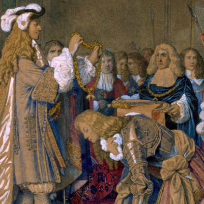 Il Maresciallo Di Berwick Riceve Il Vello D'Oro Jean Auguste Dominique Ingres jad17 quadro stampato su tela