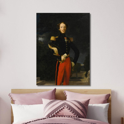 Ritratto Del Principe Ferdinando Filippo Duca D'Orléans Jean Auguste Dominique Ingres jad37 quadro stampato su tela