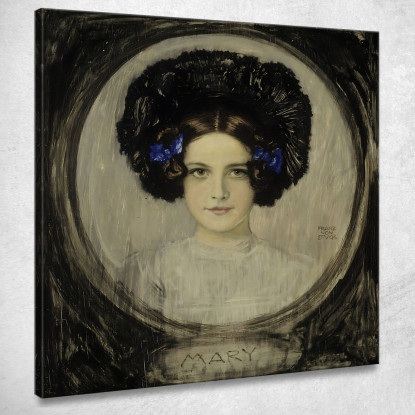Ritratto Della Figlia Dell'Artista Mary Franz von Stuck fvs71 quadro stampato su tela