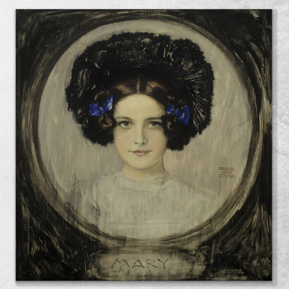 Ritratto Della Figlia Dell'Artista Mary Franz von Stuck fvs71 quadro stampato su tela