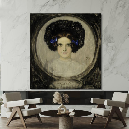 Ritratto Della Figlia Dell'Artista Mary Franz von Stuck fvs71 quadro stampato su tela