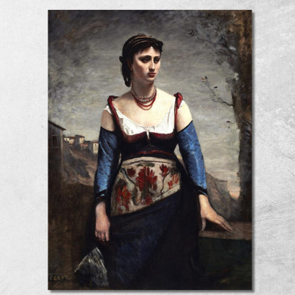 Agostino Jean-Baptiste-Camille Corot jbc12 quadro stampato su tela