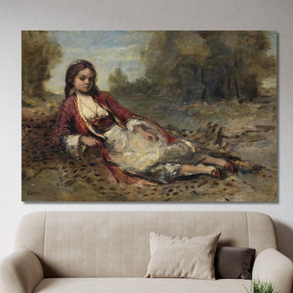 Algerino Jean-Baptiste-Camille Corot jbc13 quadro stampato su tela