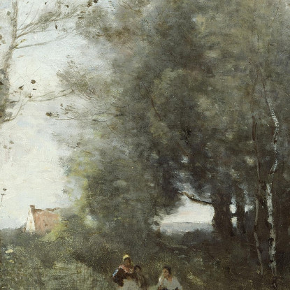 Arleux-Palluel Il Ponte Degli Incontri Jean-Baptiste-Camille Corot jbc16 quadro stampato su tela