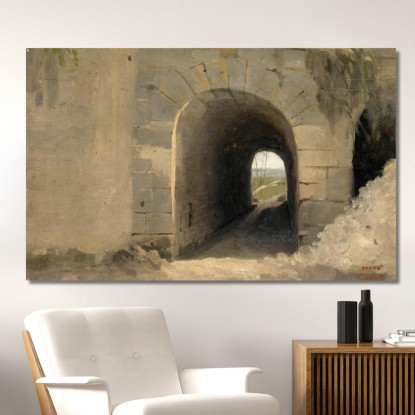 Auteuil-A Passaggio A Volta Jean-Baptiste-Camille Corot jbc18 quadro stampato su tela