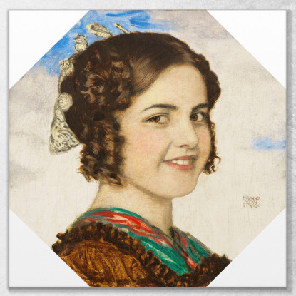 Ritratto Della Figlia Maria Franz von Stuck fvs73 quadro stampato su tela