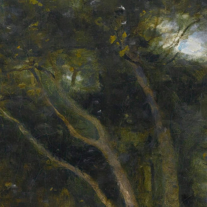 Fontainebleau-Oaks Inclinato In Una Radura Della Foresta Jean-Baptiste-Camille Corot jbc63 quadro stampato su tela