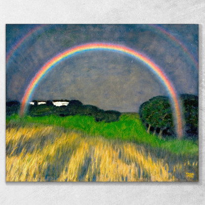 Paesaggio Arcobaleno Franz von Stuck fvs79 quadro stampato su tela