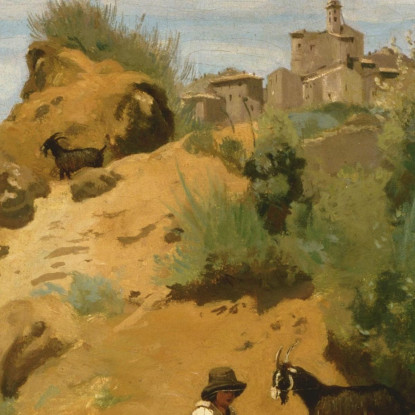 Genzano Jean-Baptiste-Camille Corot jbc71 quadro stampato su tela