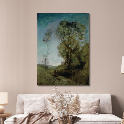 Villa Italiana Dietro I Pini La Villa Italiana Dietro I Pini Jean-Baptiste-Camille Corot jbc87 quadro stampato su tela