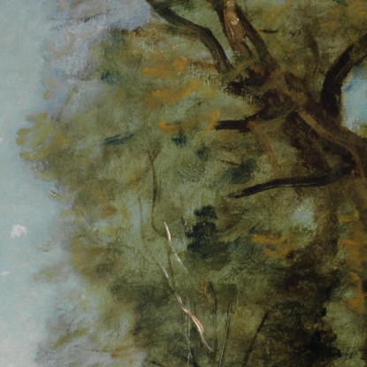 Villa Italiana Dietro I Pini La Villa Italiana Dietro I Pini Jean-Baptiste-Camille Corot jbc87 quadro stampato su tela