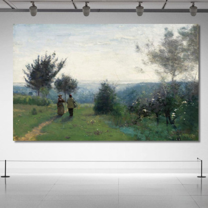 L'Incontro Mattutino Sulle Alture Di Sèvres Jean-Baptiste-Camille Corot jbc102 quadro stampato su tela