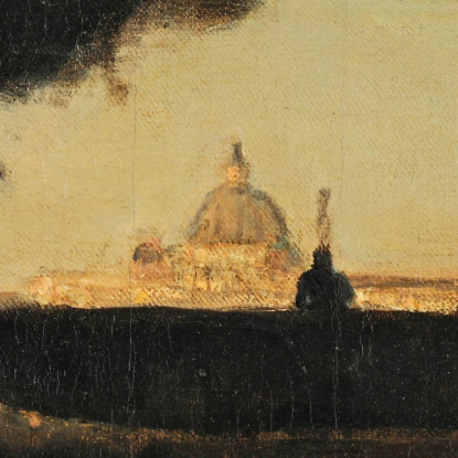 Il Bacino Di Villa Medici Jean-Baptiste-Camille Corot jbc107 quadro stampato su tela