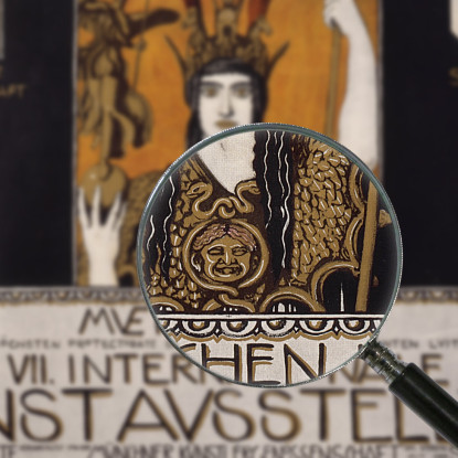 Settima Esposizione Internazionale D'Arte Monaco 1897 Franz von Stuck fvs87 quadro stampato su tela