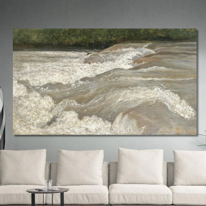 Le Velino La Sortie Du Lac De Papigno Jean-Baptiste-Camille Corot jbc137 quadro stampato su tela