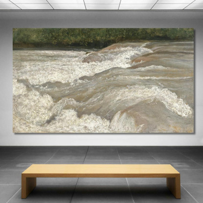 Le Velino La Sortie Du Lac De Papigno Jean-Baptiste-Camille Corot jbc137 quadro stampato su tela