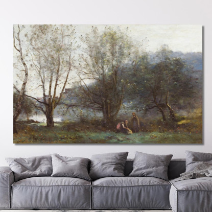 Gli Stagni Della Città Di Avray Jean-Baptiste-Camille Corot jbc149 quadro stampato su tela