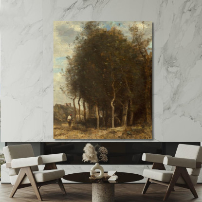 Bordo Del Bosco Jean-Baptiste-Camille Corot jbc150 quadro stampato su tela