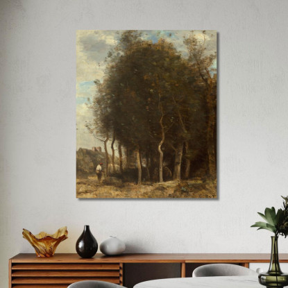 Bordo Del Bosco Jean-Baptiste-Camille Corot jbc150 quadro stampato su tela