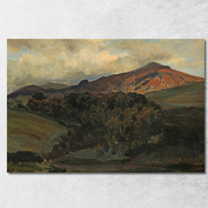 Monte-Cavo Jean-Baptiste-Camille Corot jbc178 quadro stampato su tela
