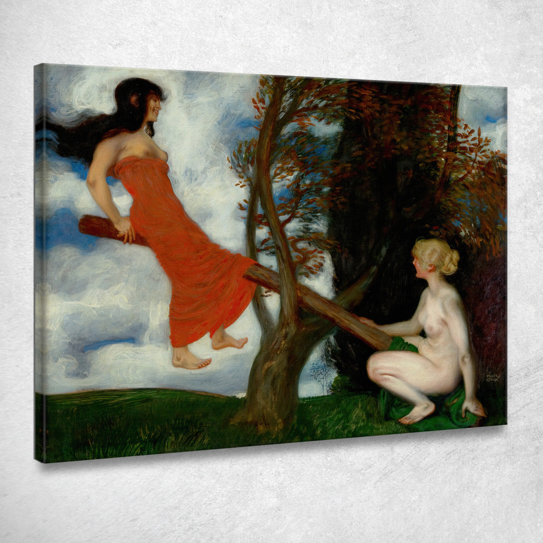 L'Altalena Franz von Stuck fvs95 quadro stampato su tela