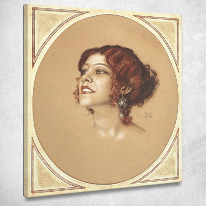 Tilla Durieux Come Circe Franz von Stuck fvs98 quadro stampato su tela