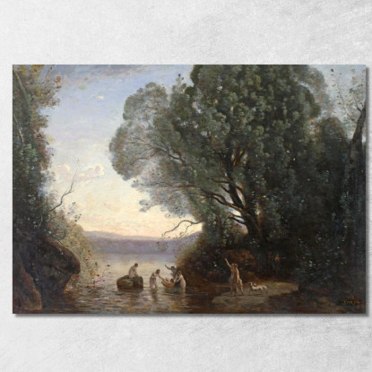 Il Bagno Di Diana Jean-Baptiste-Camille Corot jbc239 quadro stampato su tela