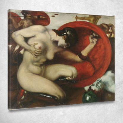 Amazzone Ferita Franz von Stuck fvs102 quadro stampato su tela