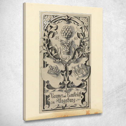 Kramer E Kaufleuth Ad Augusta Franz von Stuck fvs103 quadro stampato su tela