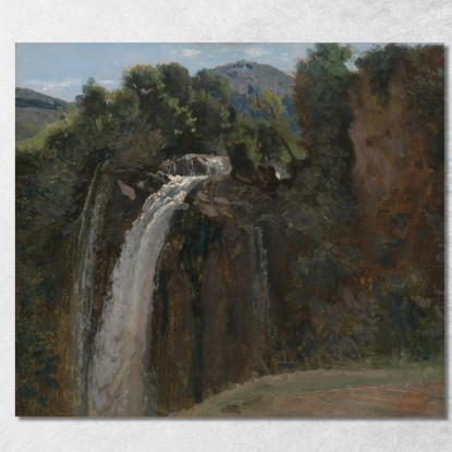 Cascata A Terni Jean-Baptiste-Camille Corot jbc305 quadro stampato su tela